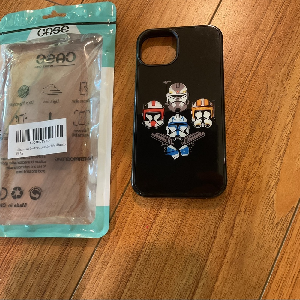 Black Phone Case with Star Wars Design for iPhone 13